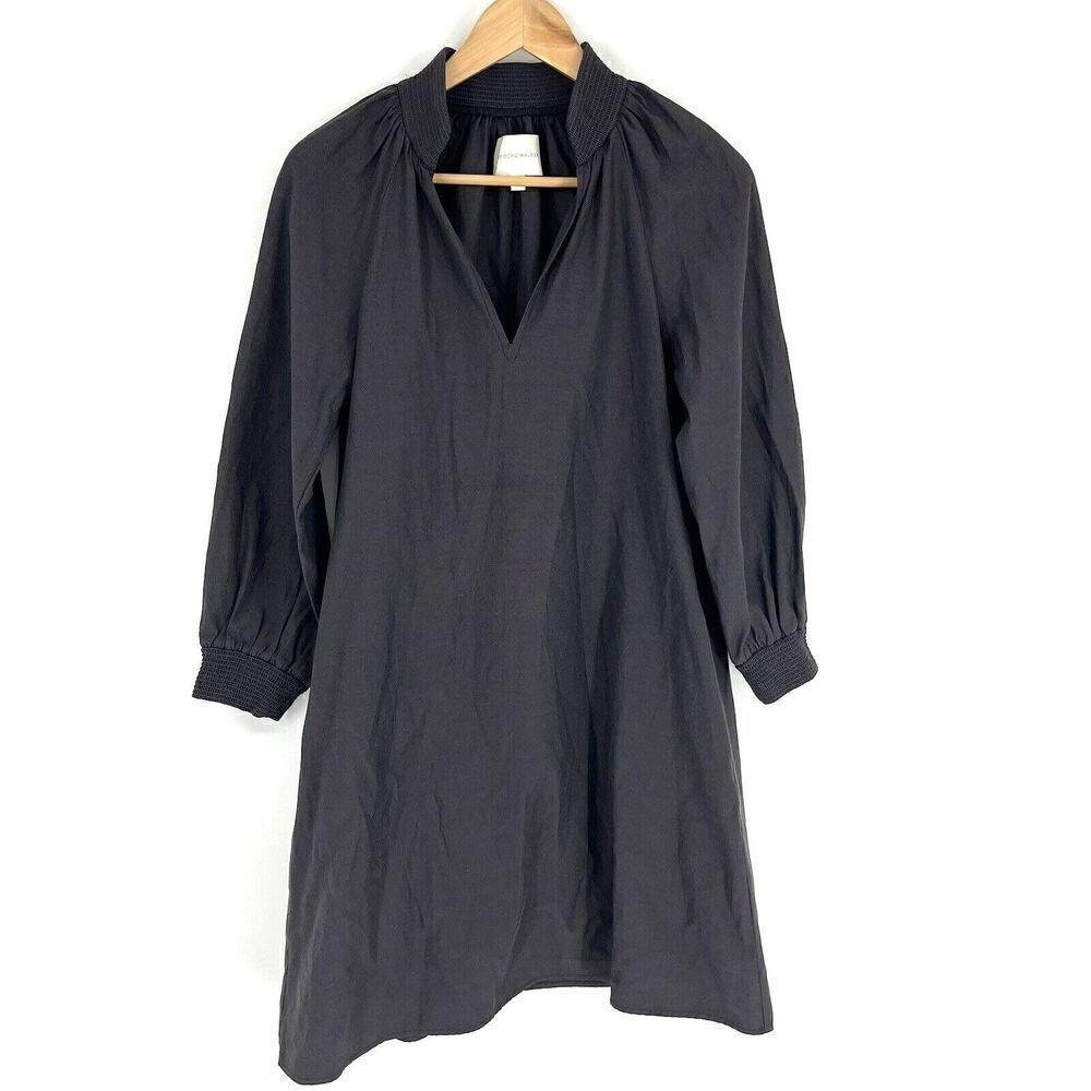 Brochu Walker Amaia Dress Size XS Womens Gray Shift Popover Smocked Pockets